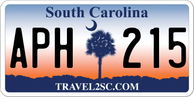SC license plate APH215