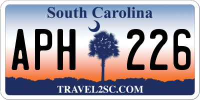 SC license plate APH226