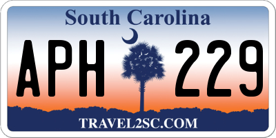 SC license plate APH229