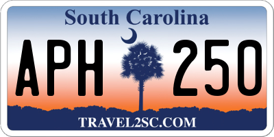 SC license plate APH250