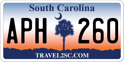 SC license plate APH260