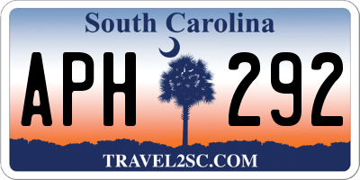 SC license plate APH292