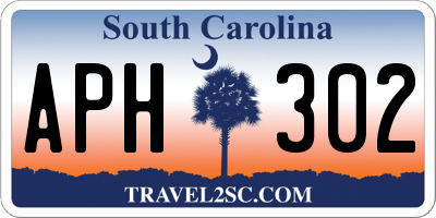SC license plate APH302