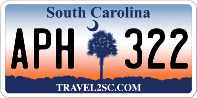 SC license plate APH322