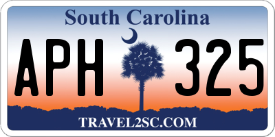 SC license plate APH325
