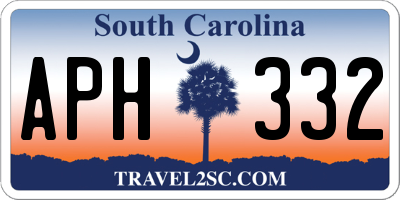 SC license plate APH332