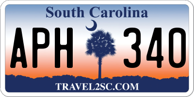 SC license plate APH340