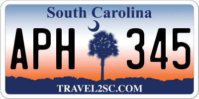 SC license plate APH345