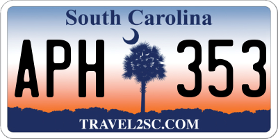 SC license plate APH353