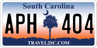 SC license plate APH404