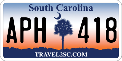 SC license plate APH418