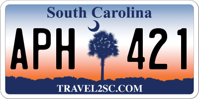SC license plate APH421