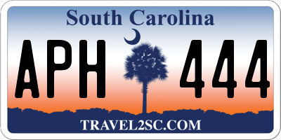 SC license plate APH444