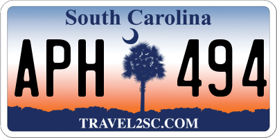 SC license plate APH494