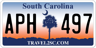 SC license plate APH497
