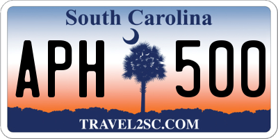 SC license plate APH500