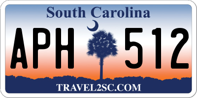 SC license plate APH512