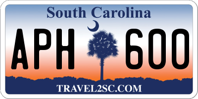 SC license plate APH600