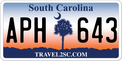 SC license plate APH643