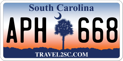SC license plate APH668