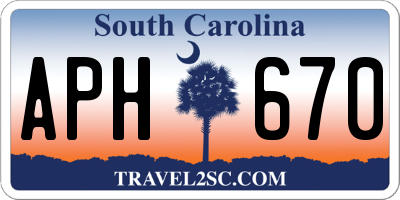 SC license plate APH670