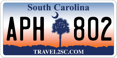 SC license plate APH802