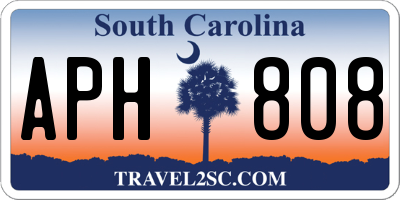 SC license plate APH808