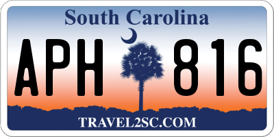 SC license plate APH816