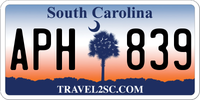 SC license plate APH839