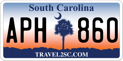 SC license plate APH860