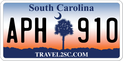 SC license plate APH910