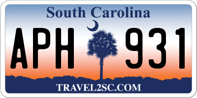 SC license plate APH931