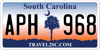 SC license plate APH968