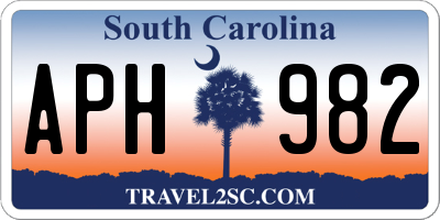 SC license plate APH982