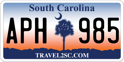 SC license plate APH985