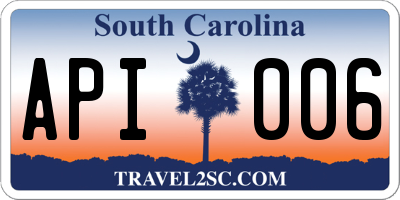 SC license plate API006