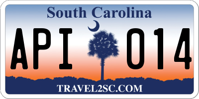 SC license plate API014
