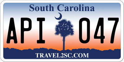 SC license plate API047