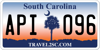 SC license plate API096