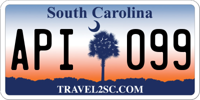 SC license plate API099
