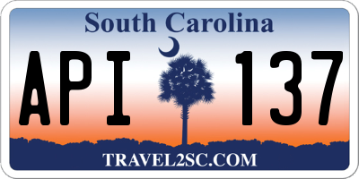 SC license plate API137