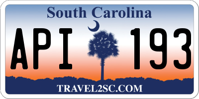 SC license plate API193