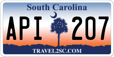 SC license plate API207