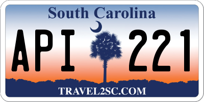 SC license plate API221