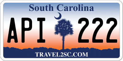 SC license plate API222