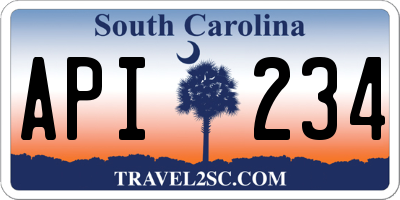 SC license plate API234