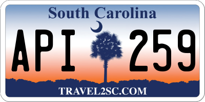 SC license plate API259
