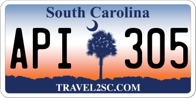 SC license plate API305