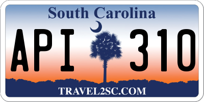 SC license plate API310