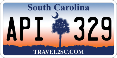 SC license plate API329